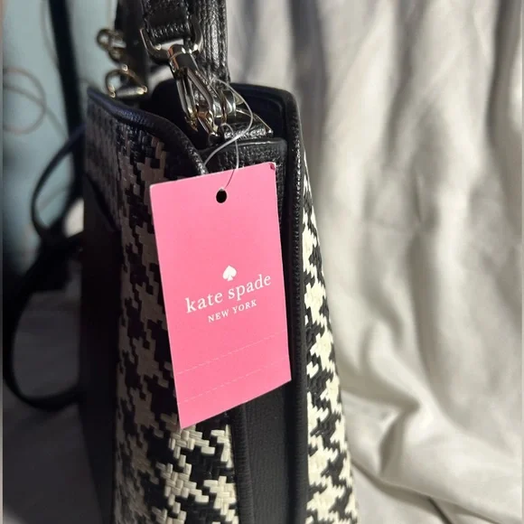 Kate Spade houndstooth crossbody handbag - Picture 2 of 13